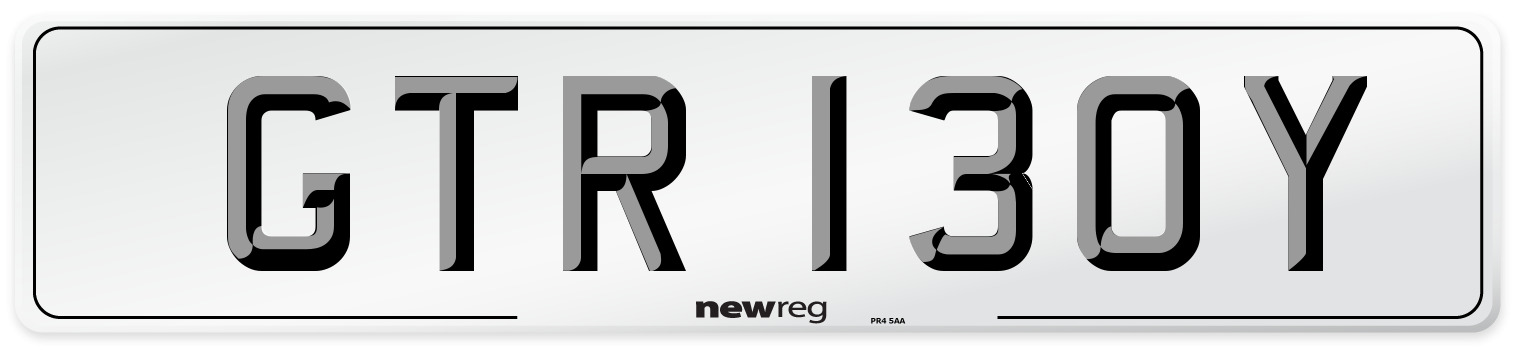 GTR 130Y Number Plate from New Reg